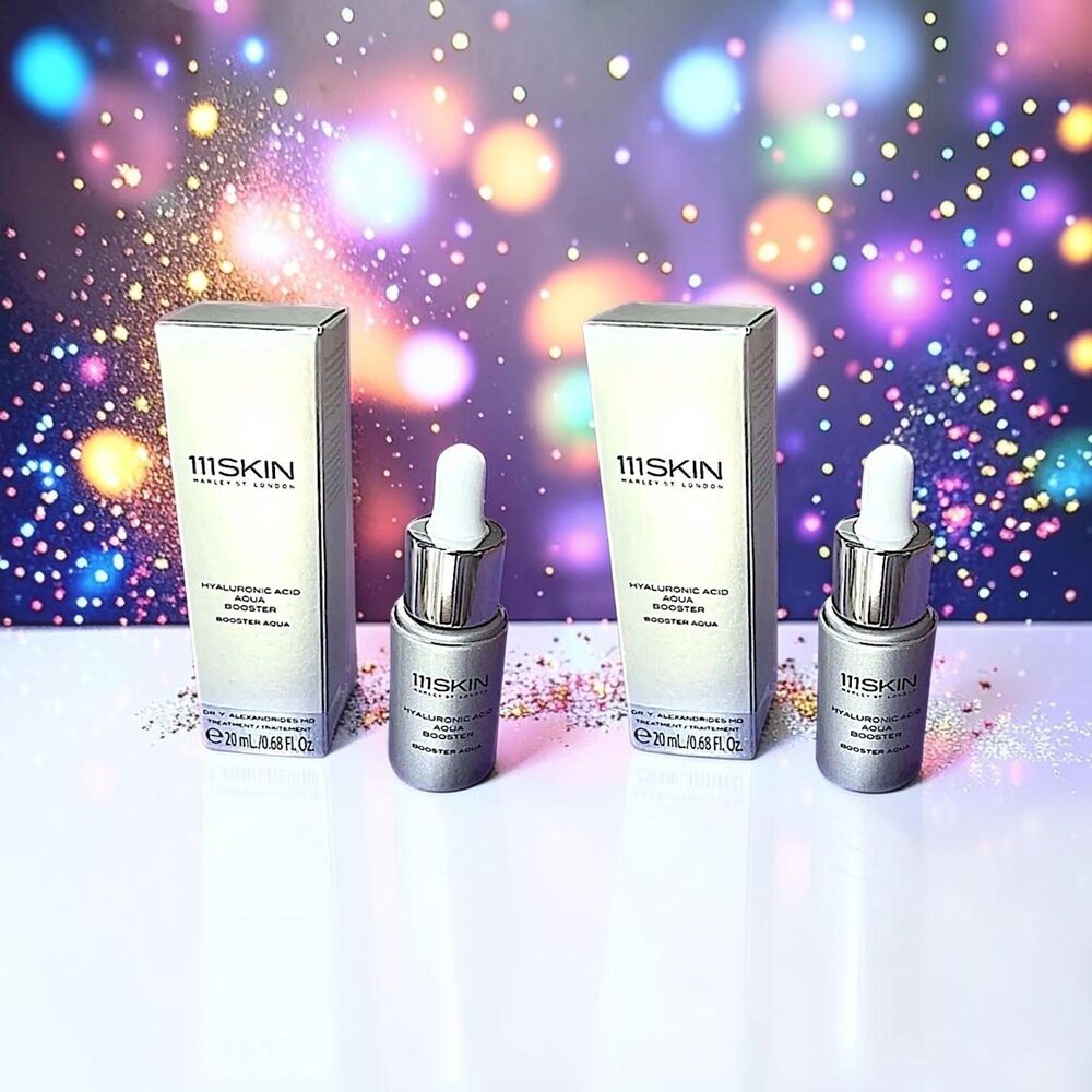 Lot Of 2 111SKIN Hyaluronic Acid Aqua Booster 20 ml 0.68 Oz RV $270 New in Box